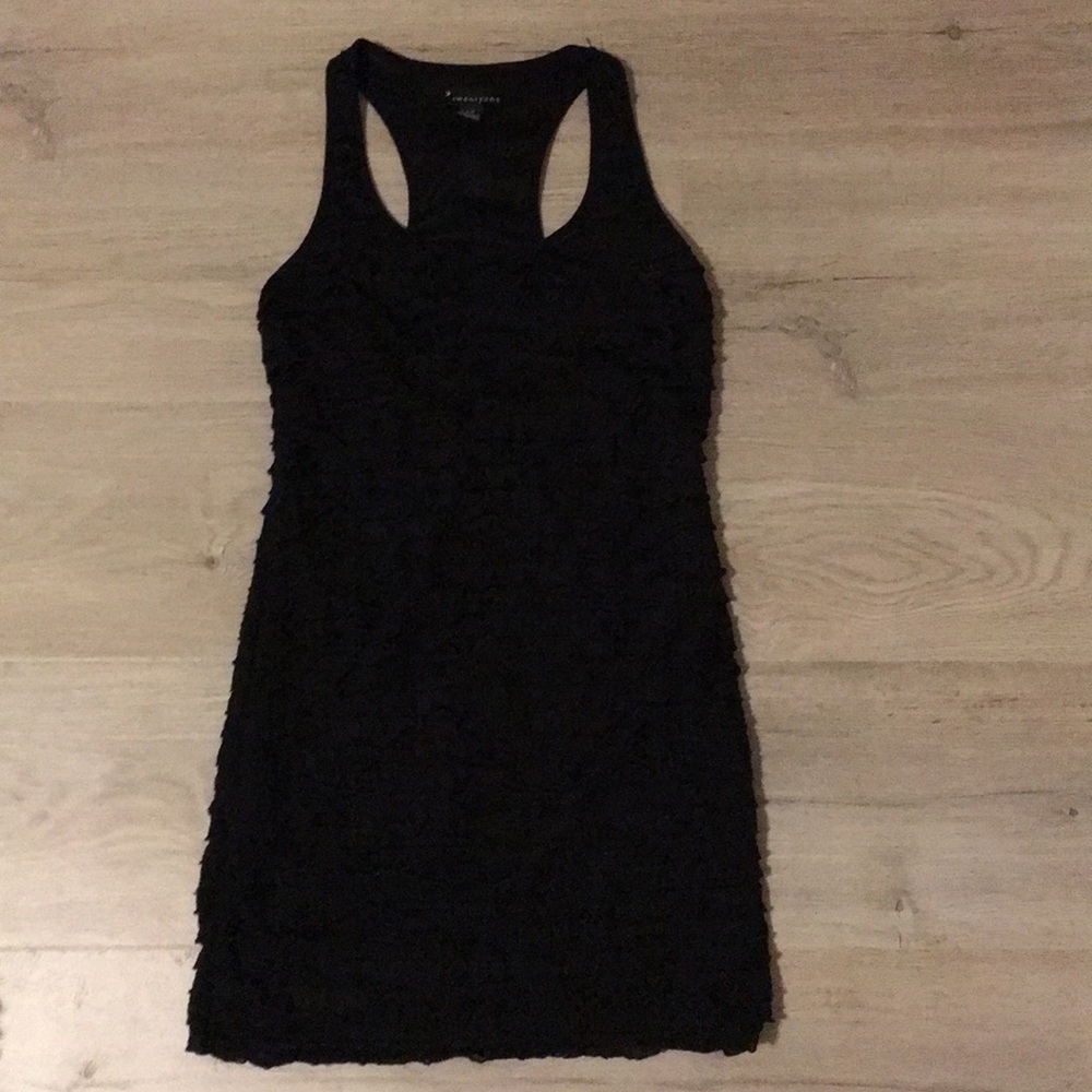 Forever 21 Black Ruffle Mini Dress